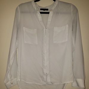 White flowy dress shirt